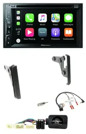 Pioneer Lenkrad USB DVD Bluetooth DAB 2DIN Autoradio für Toyota RAV 4 2001-2005