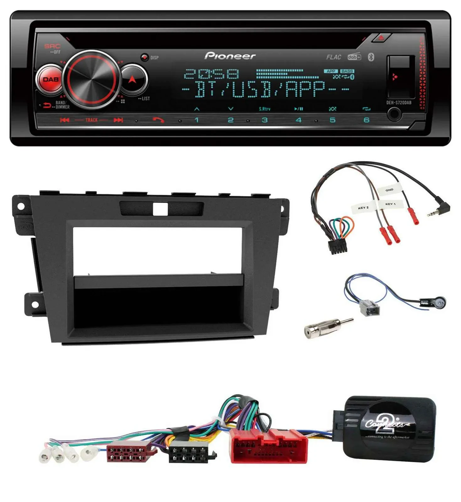 Pioneer Lenkrad DAB CD Bluetooth USB Autoradio für Mazda CX-7 2009-2013