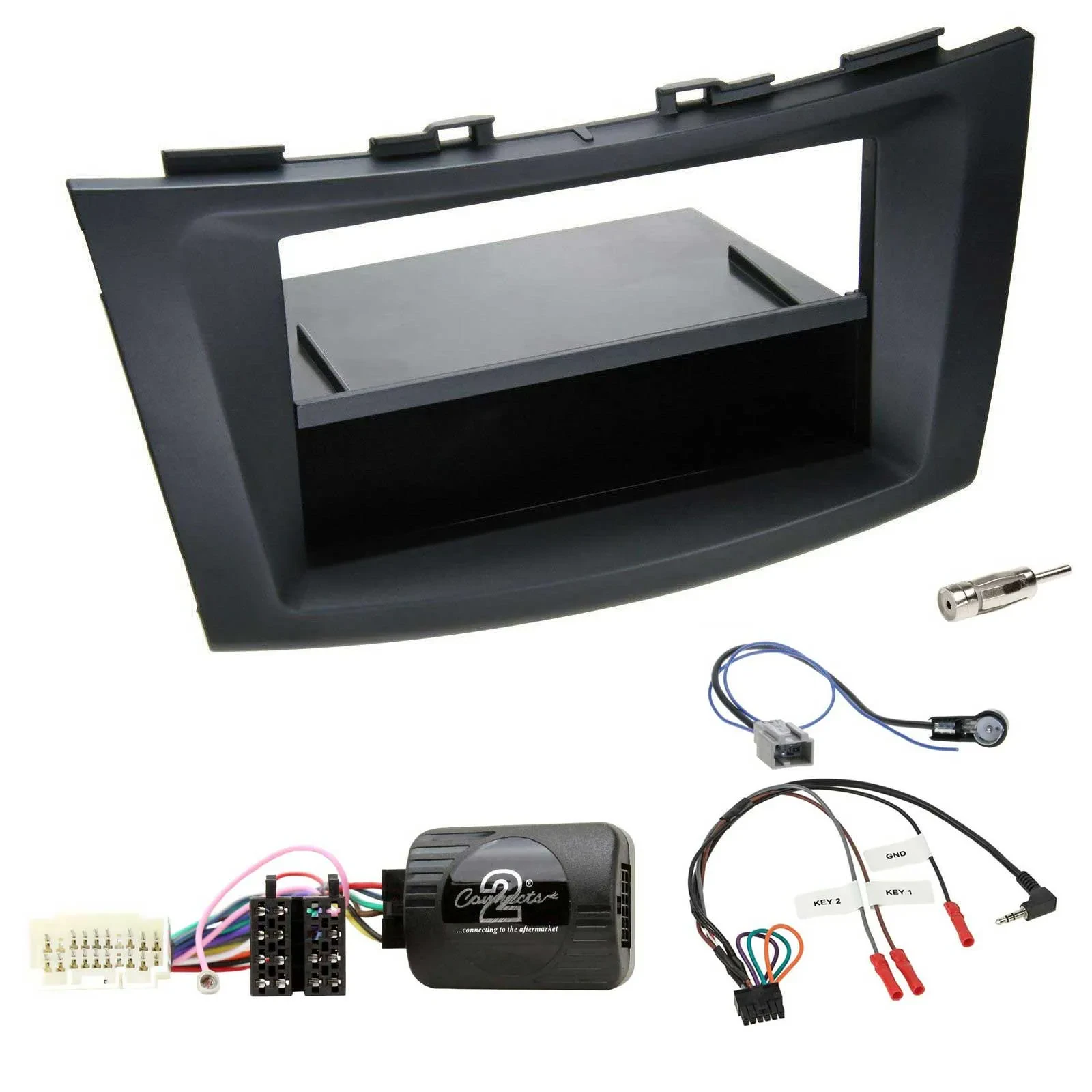 Einbauset Lenkradadapter DIN Autoradio für Suzuki Swift Sport ab 2011 schwarz