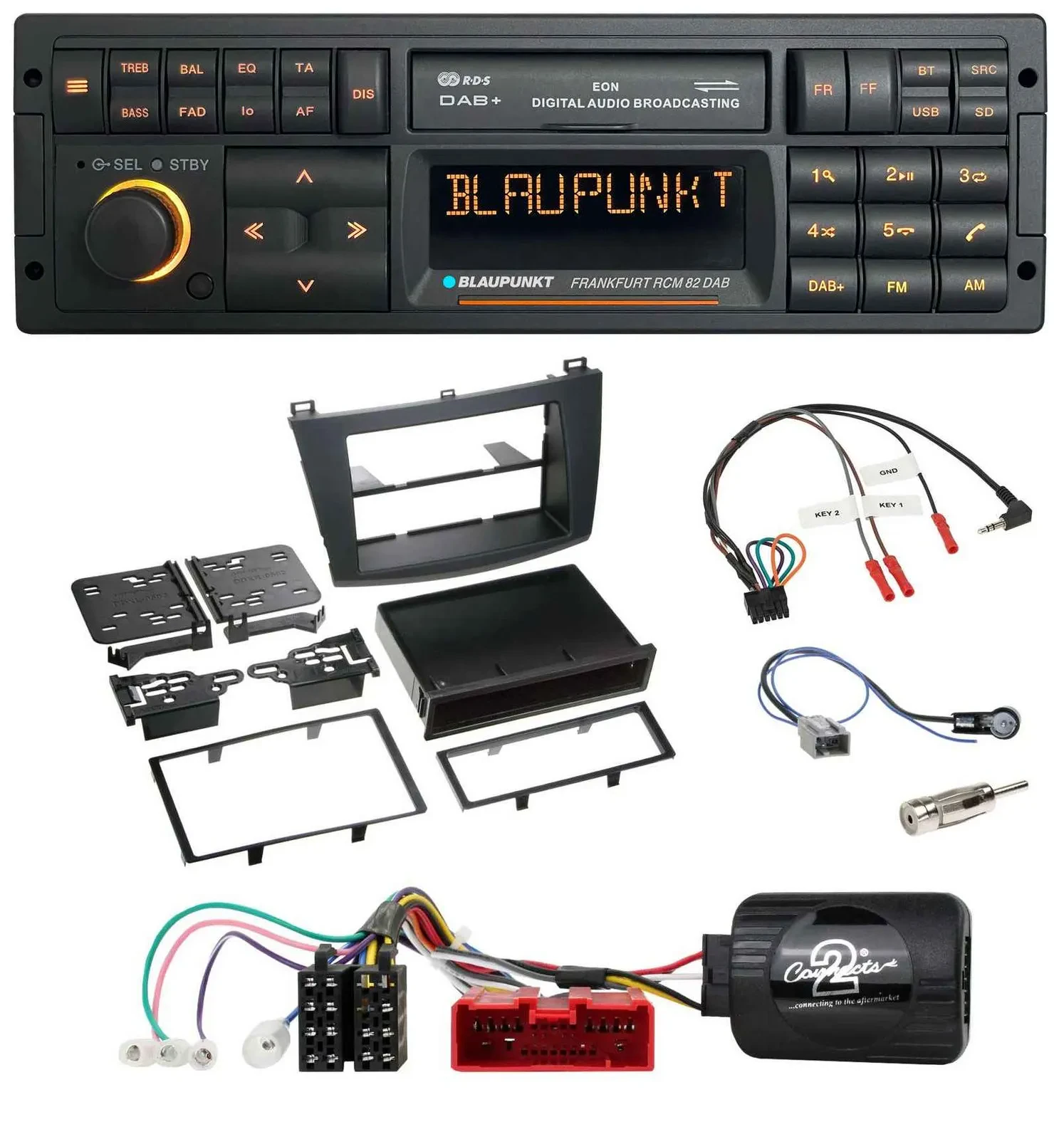 Blaupunkt USB DAB SD Lenkrad Bluetooth Autoradio für Mazda 3 2009-2013 analog