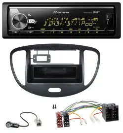 Pioneer Bluetooth USB DAB MP3 Autoradio für Hyundai i10 (2008-2013) schwarz