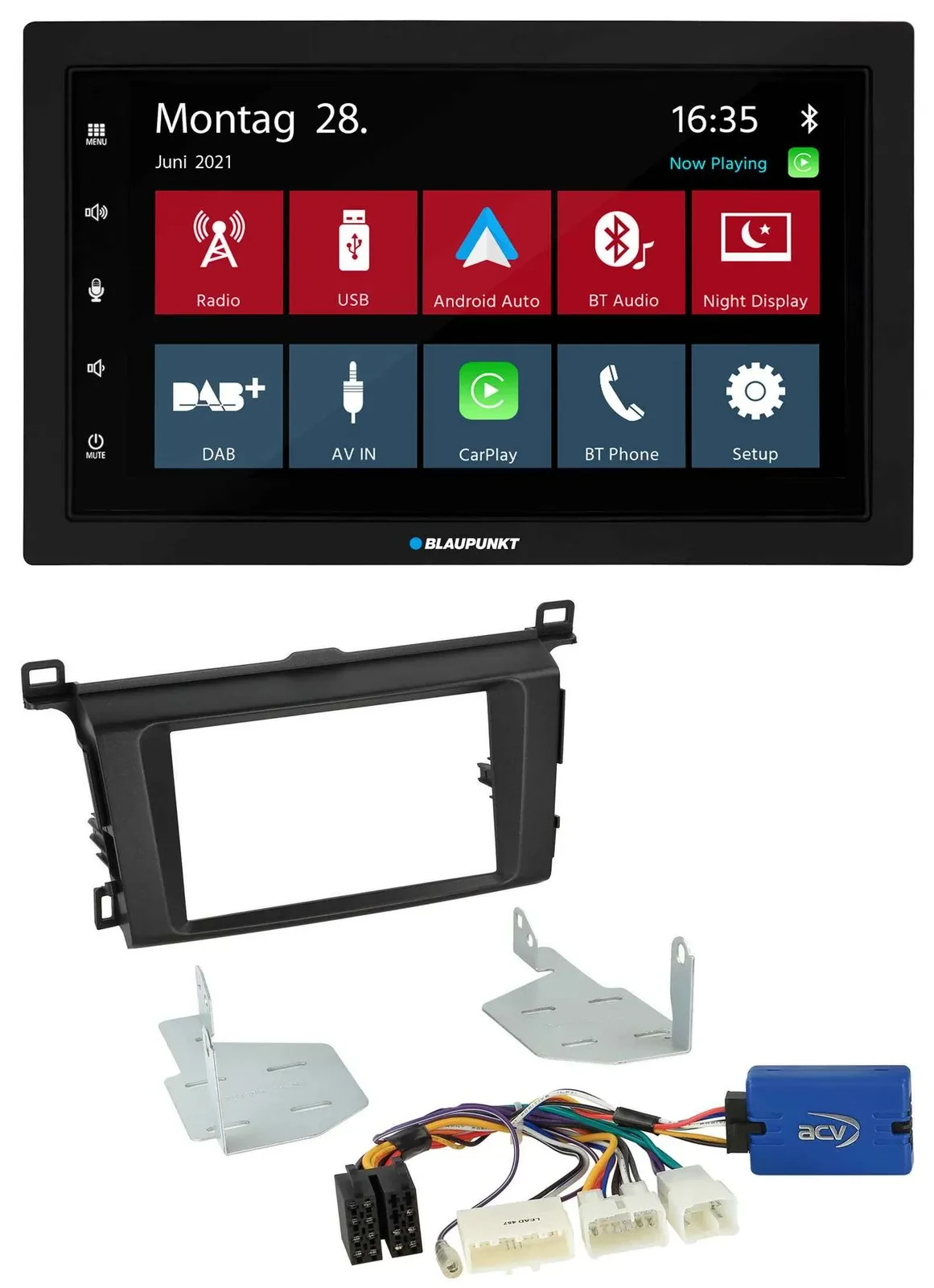 Blaupunkt MP3 Bluetooth DAB 2DIN USB Autoradio für Toyota RAV 4 (ab 2013)