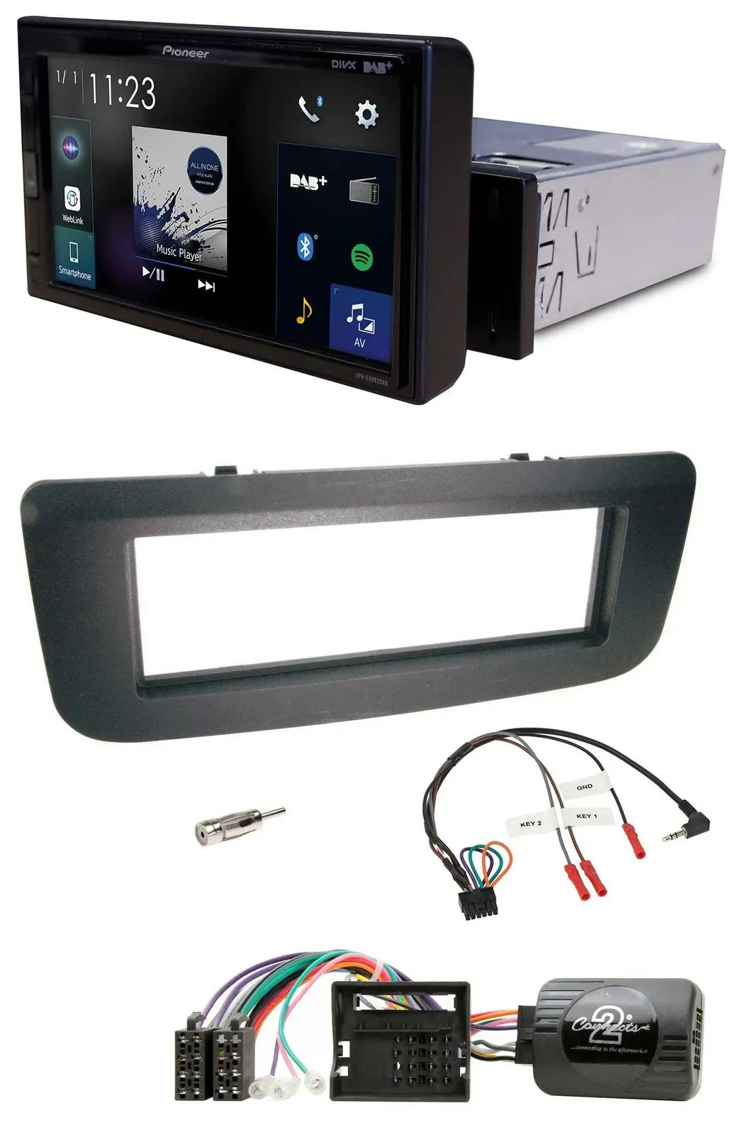 Pioneer DAB Lenkrad Bluetooth USB Autoradio für Skoda Fabia 07-14 Praktik Roomst