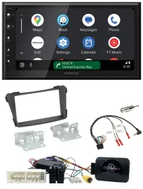 Kenwood DAB Bluetooth USB Lenkrad 2DIN Autoradio für Hyundai i40 VF ab 16 schwar