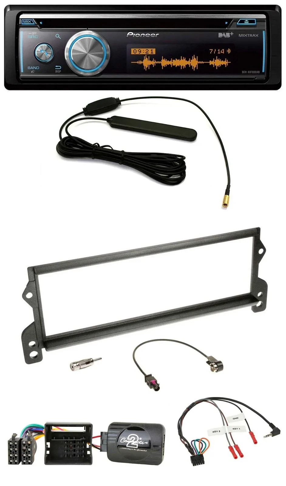 Автомагнитола для Mini (2001–2006, MOST) Pioneer CD/USB/Bluetooth/DAB, поддержка кнопок на руле