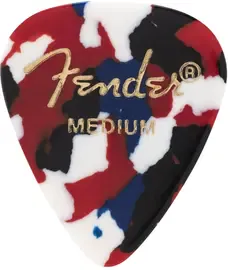 Медиаторы Fender 351 Classic Celluloid Guitar Picks - Confetti, Medium 12 Pack