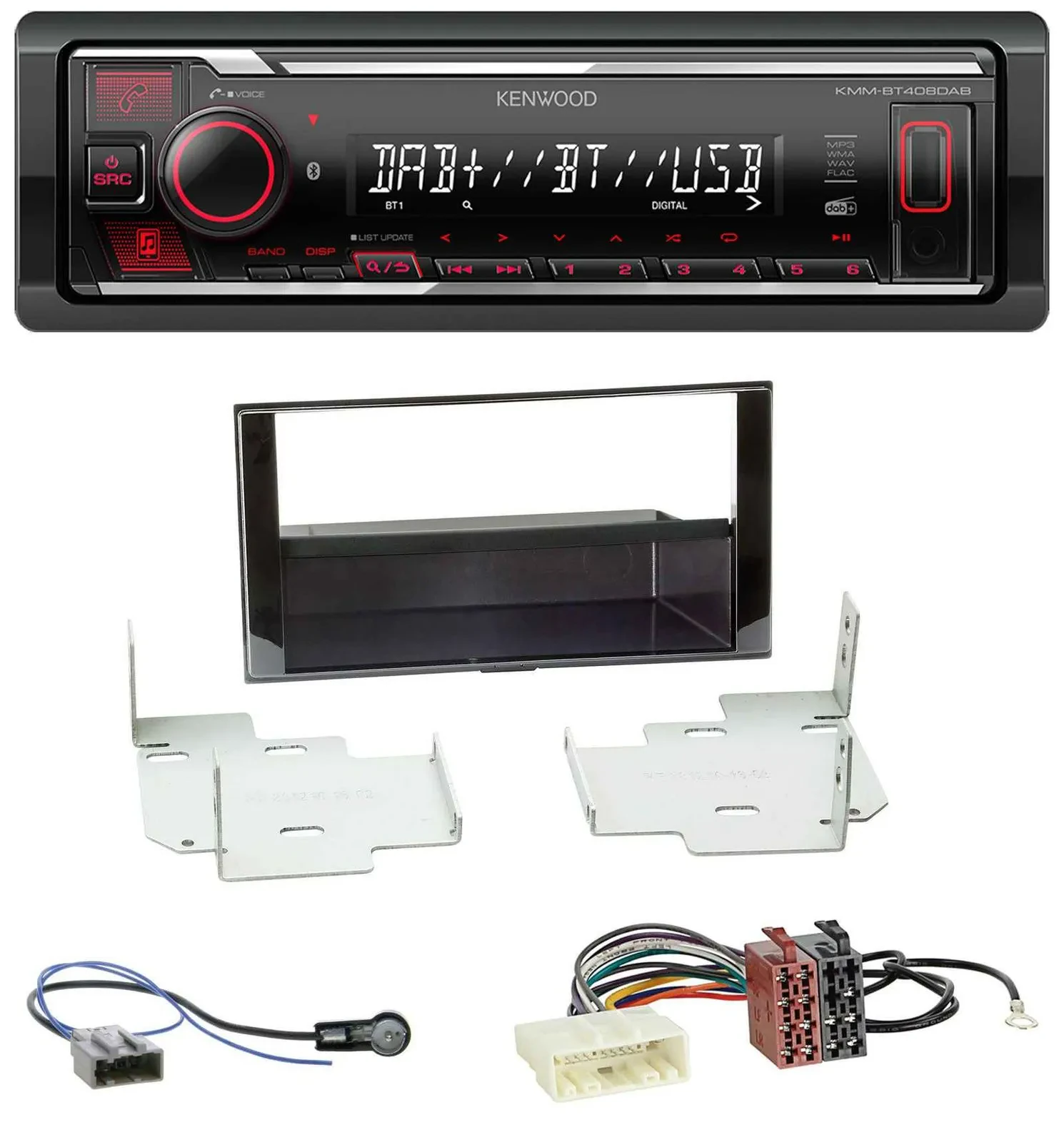 Kenwood MP3 Bluetooth USB DAB Autoradio für Nissan Micra, Note (ab 2013)