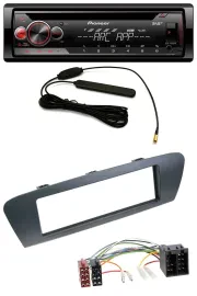 Pioneer CD USB AUX DAB MP3 Autoradio für Renault Scenic (ab 09) - grau