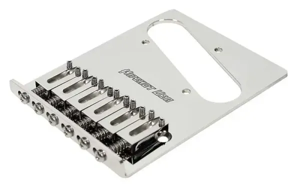 Hipshot 4-Hole 6-Saddle B-BENDER Ready Stainless Tele/Telecaster Bridge, CHROME