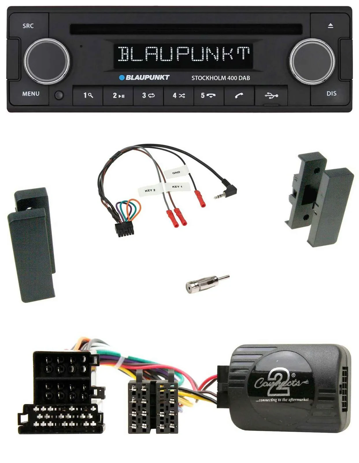 Blaupunkt Lenkrad Bluetooth DAB CD USB Autoradio für Seat Leon 2002-2006 Toledo