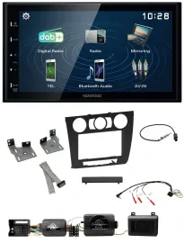 Kenwood 2DIN Bluetooth Lenkrad USB DAB Autoradio für BMW 1er PDC man. Klima E87/
