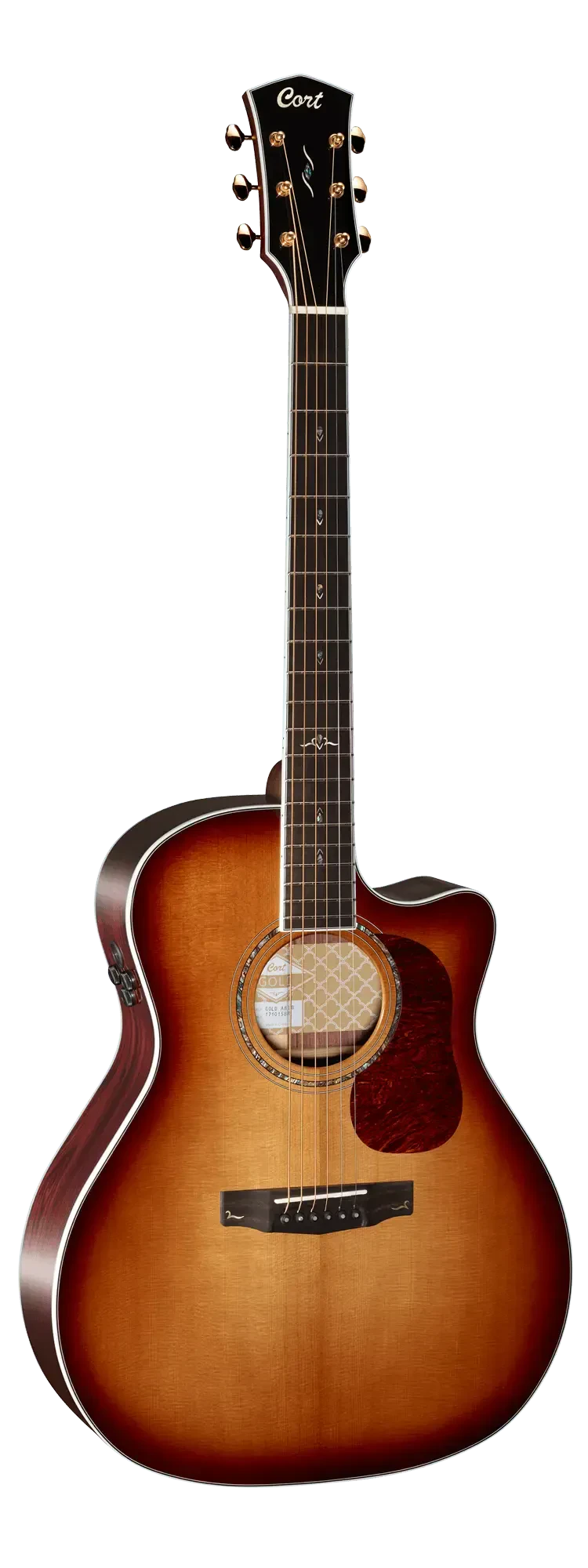 Электроакустическая гитара Cort Gold-A8 Grand Auditorium Light Burst