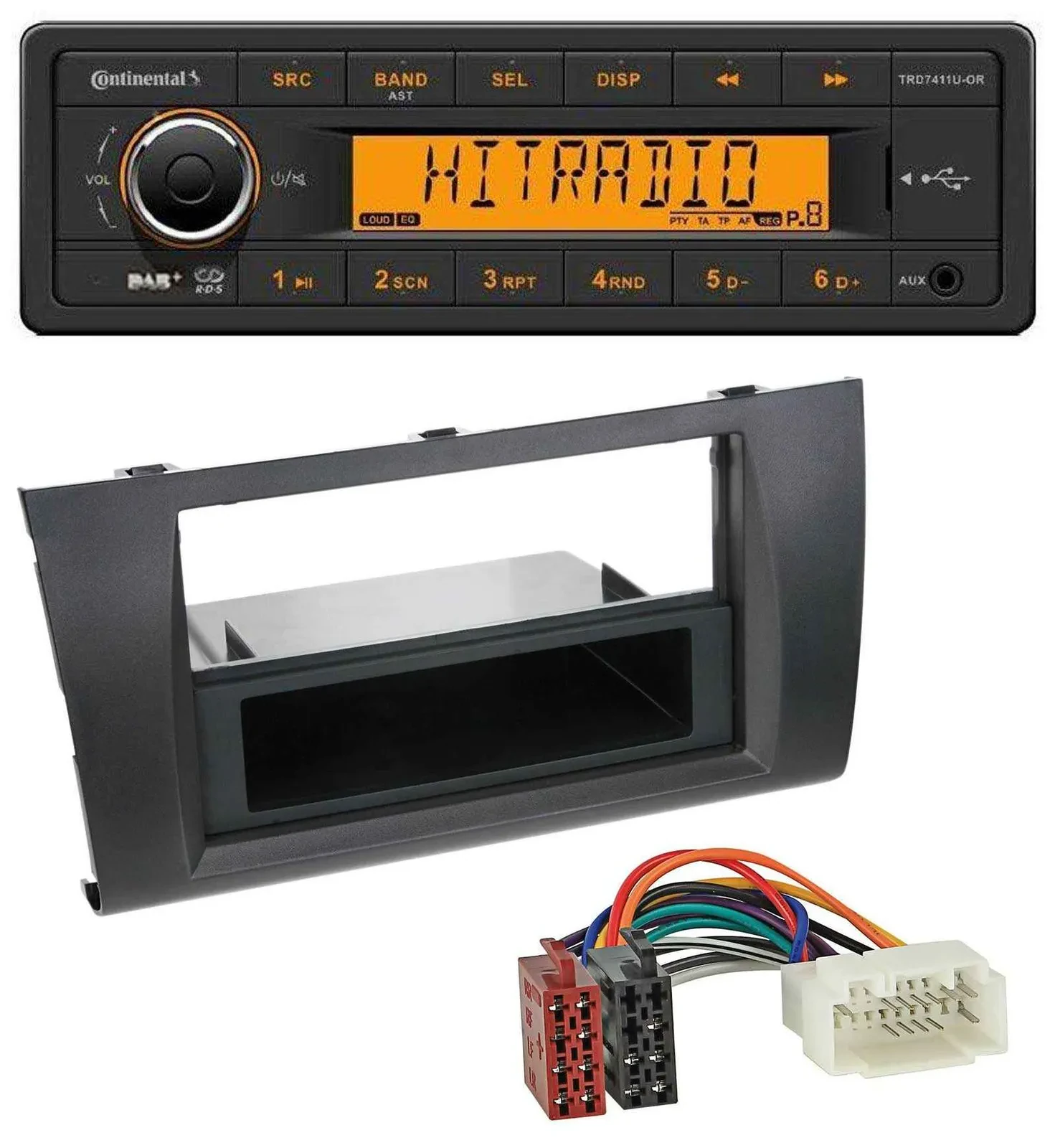 Continental 1DIN DAB MP3 AUX USB Autoradio für Suzuki Swift (2006-2010)