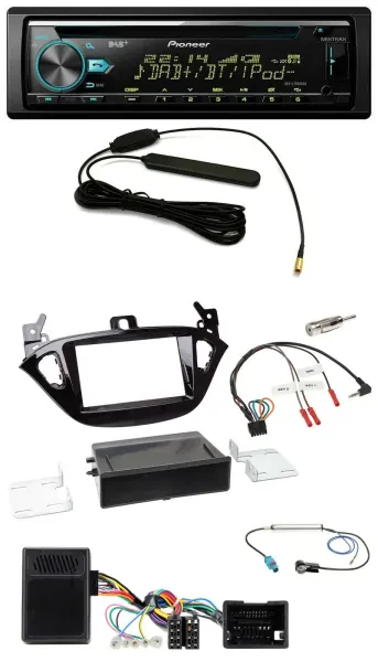 Pioneer CD MP3 Lenkrad DAB USB Autoradio für Opel Adam ab 2013 Corsa E Ablage