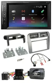 Автомагнитола для Fiat Grande Punto (2005–2006) Pioneer 2DIN, DAB, Bluetooth, USB, антрацит