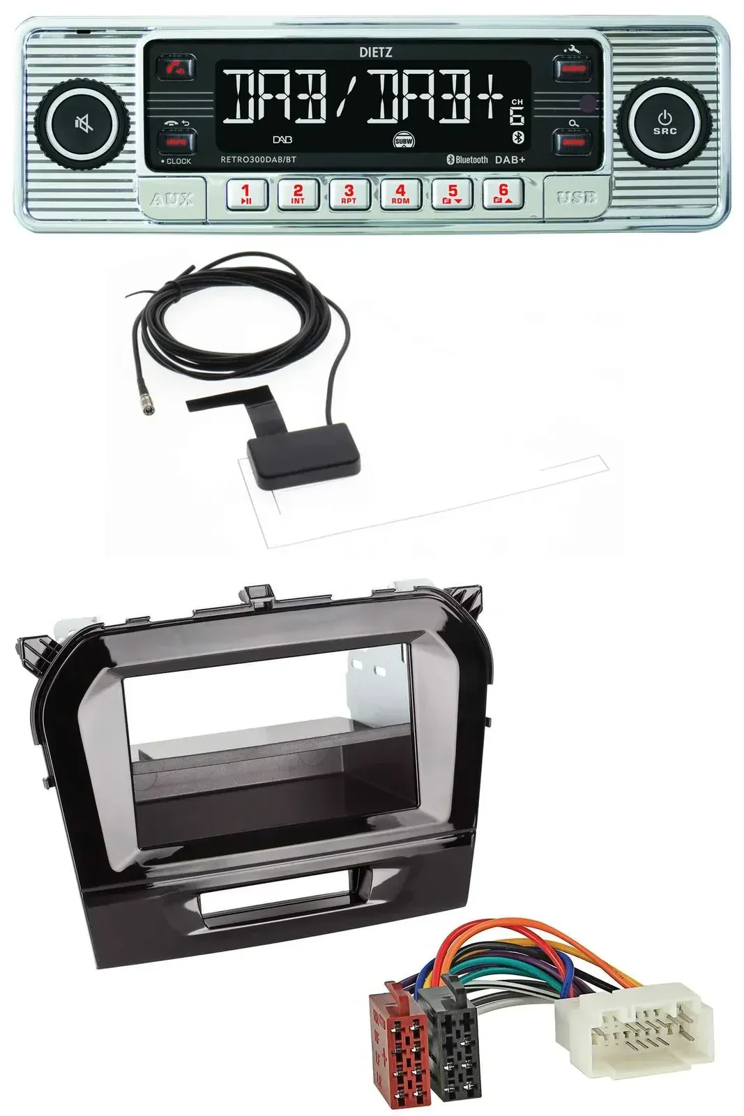 Dietz Bluetooth USB MP3 DAB Autoradio für Suzuki Vitara (ab 2015)
