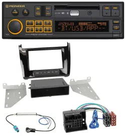 Pioneer DAB MP3 USB Bluetooth Autoradio für VW Polo (ab 14) - piano-schwarz