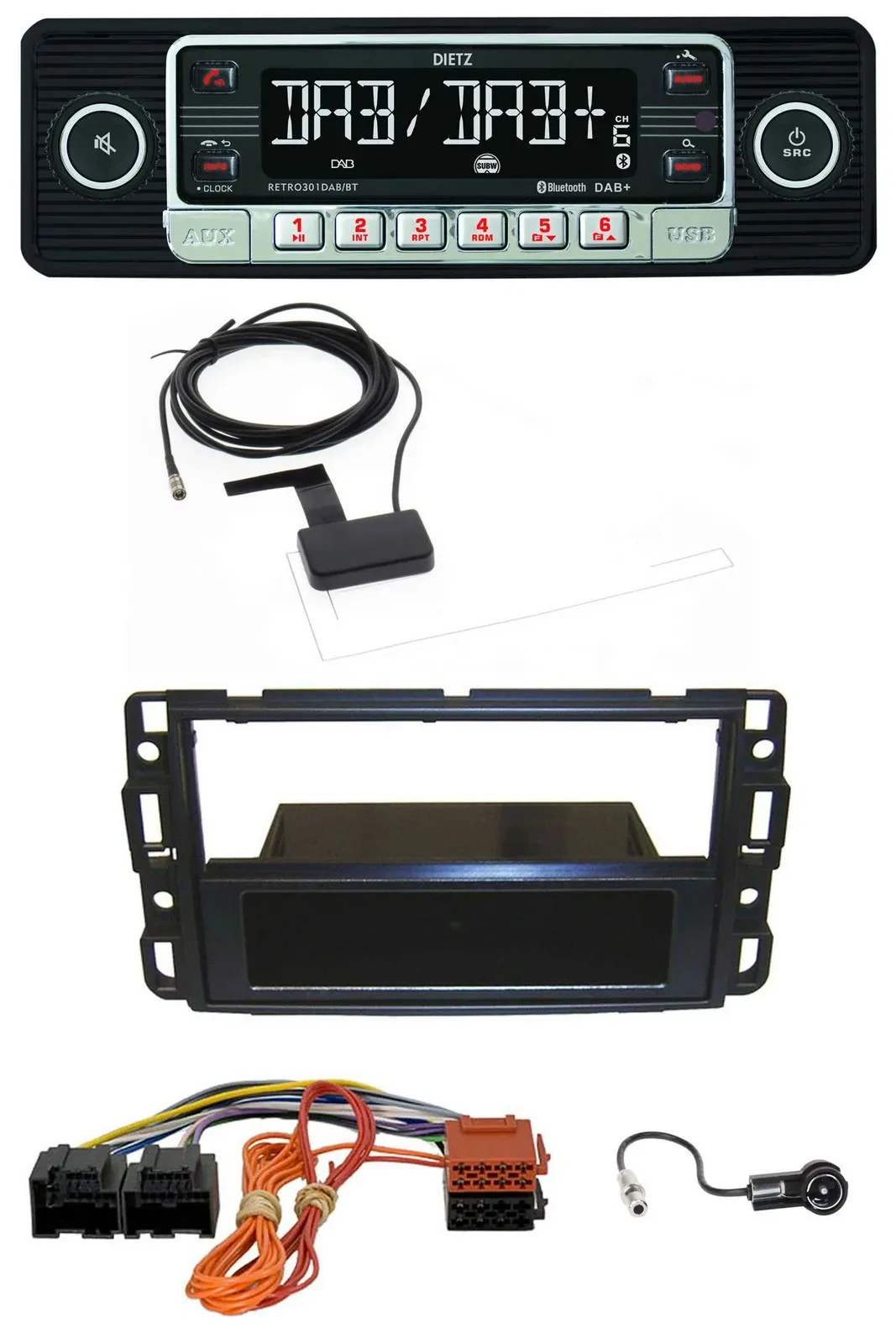 Dietz DAB Bluetooth USB MP3 Autoradio für Cadillac BLS (2006-2010)