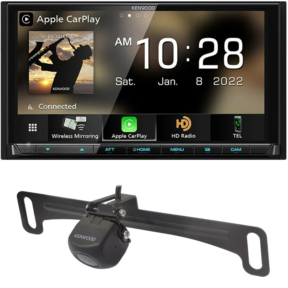Kenwood DMX958XR 6.8" Digital Car Stereo + 195° Backup Camera