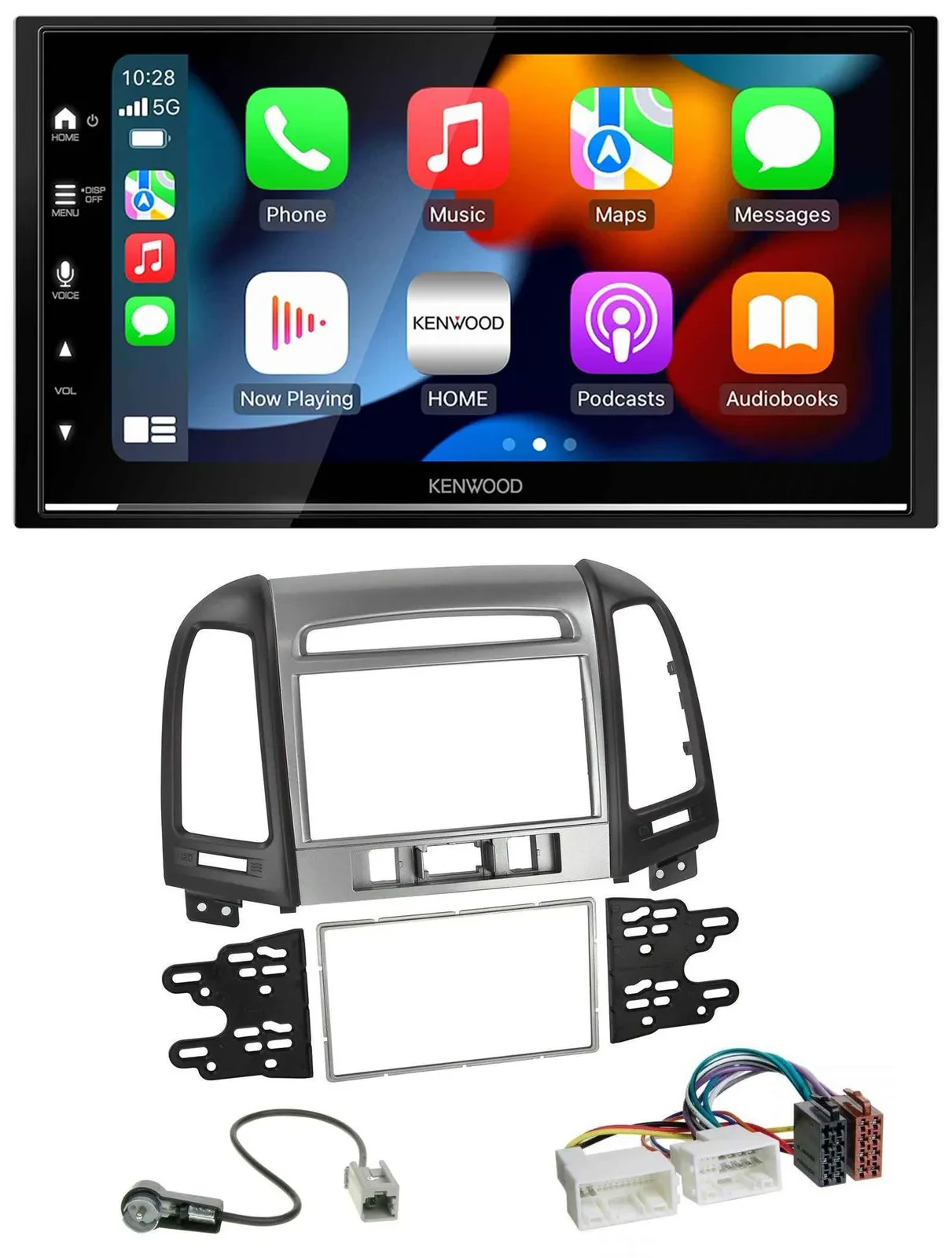 Kenwood DAB USB Bluetooth 2DIN MP3 Autoradio für Hyundai Santa Fe 3 Schalter 06-