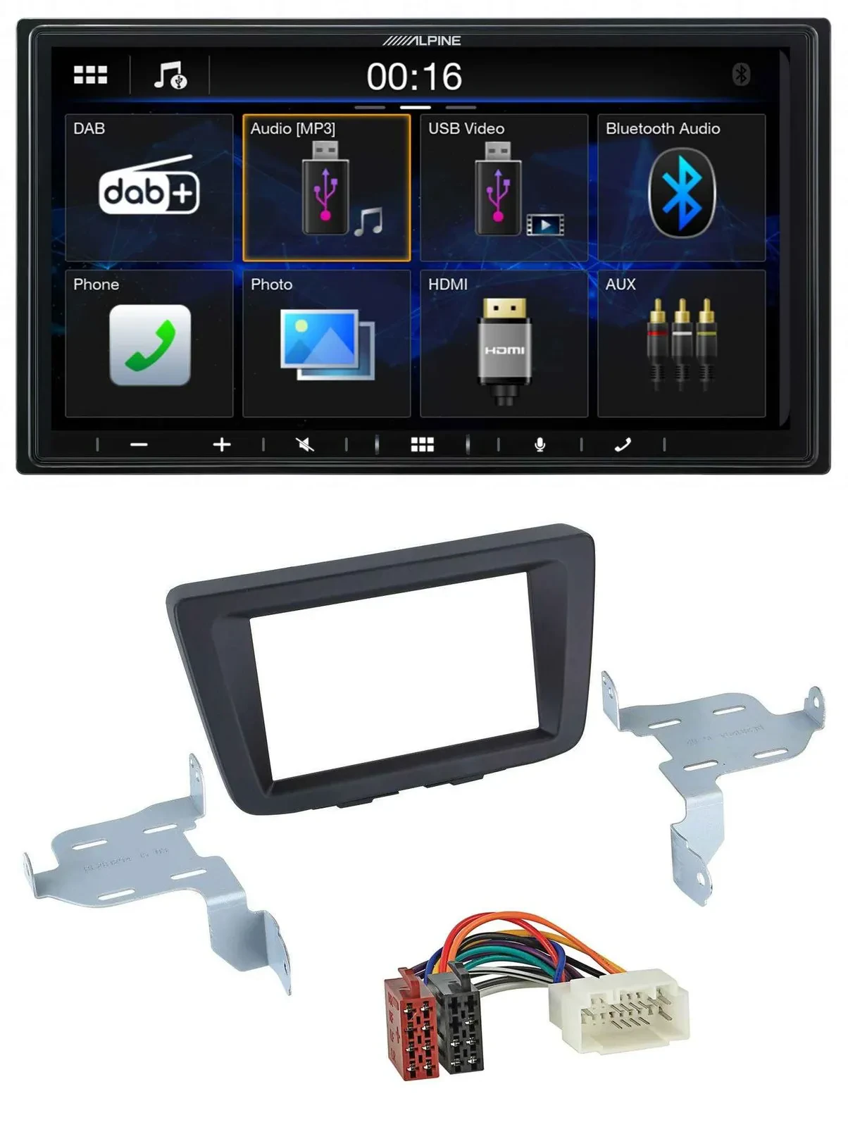 Alpine Bluetooth 2DIN MP3 DAB USB Autoradio für Suzuki Baleno EW ab 2016