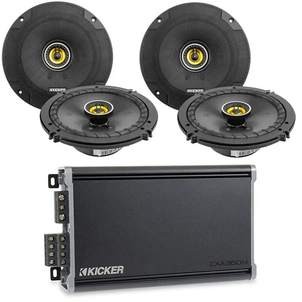Автомобильная акустика KICKER CSC654 CS Series 6.5" коаксиальные 2-полосные (набор) с CX-Series усилителем
