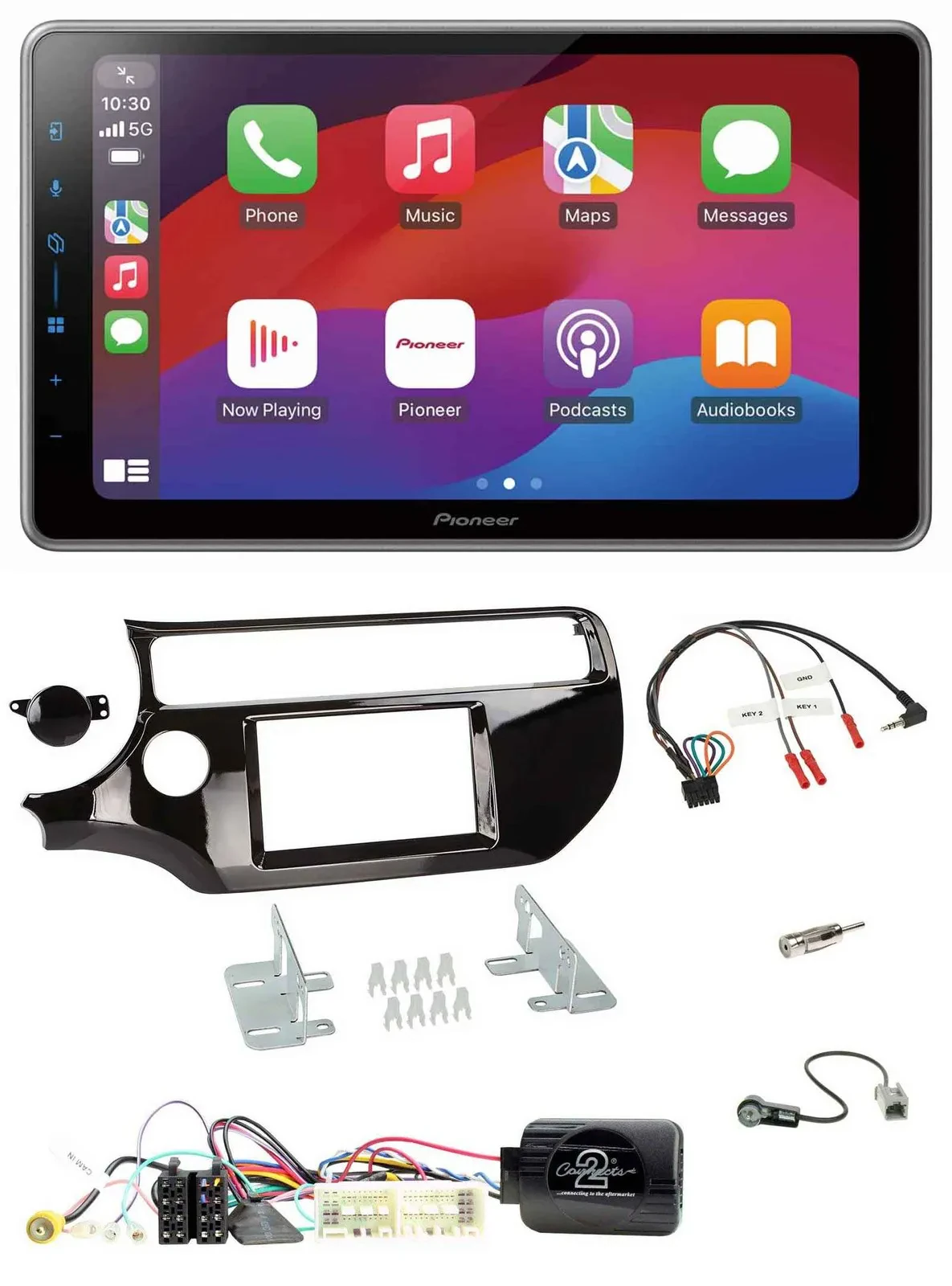 Pioneer Lenkrad USB DAB Bluetooth 2DIN Autoradio für Kia Rio UB 2017-2023 piano