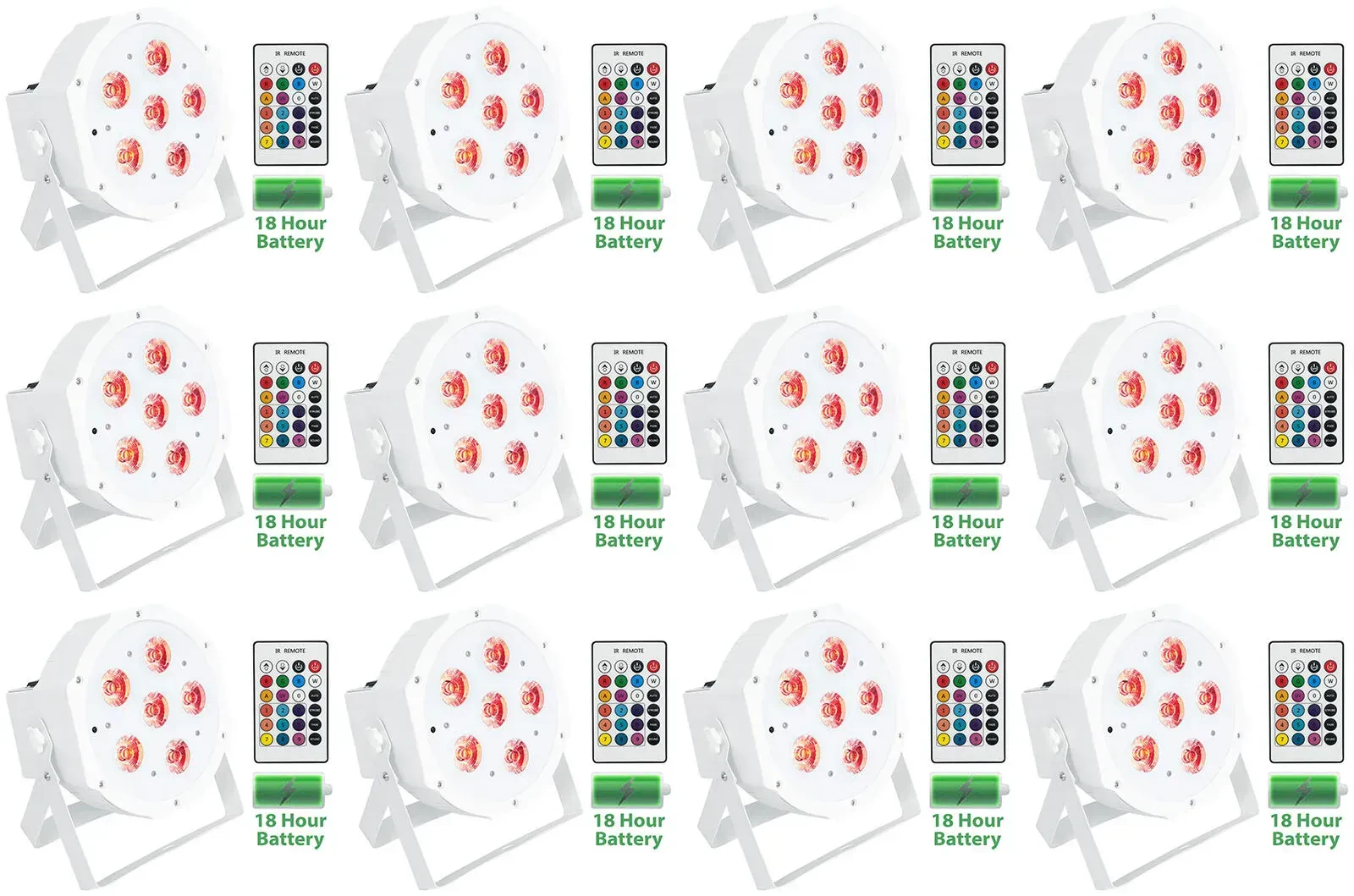 Светодиодный прибор Rockville BATTERY PAR 61 White (12 штук)