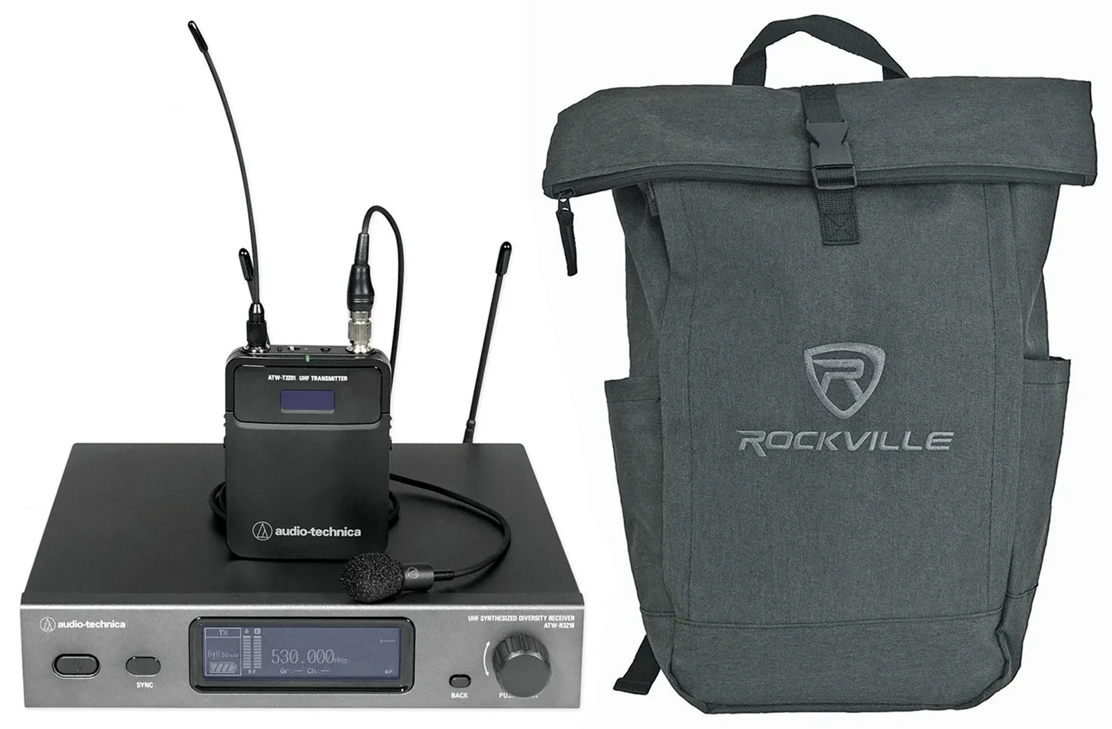 Микрофонная радиосистема с петличным микрофоном Audio-technica ATW-3211/831EE1 (набор) с рюкзаком