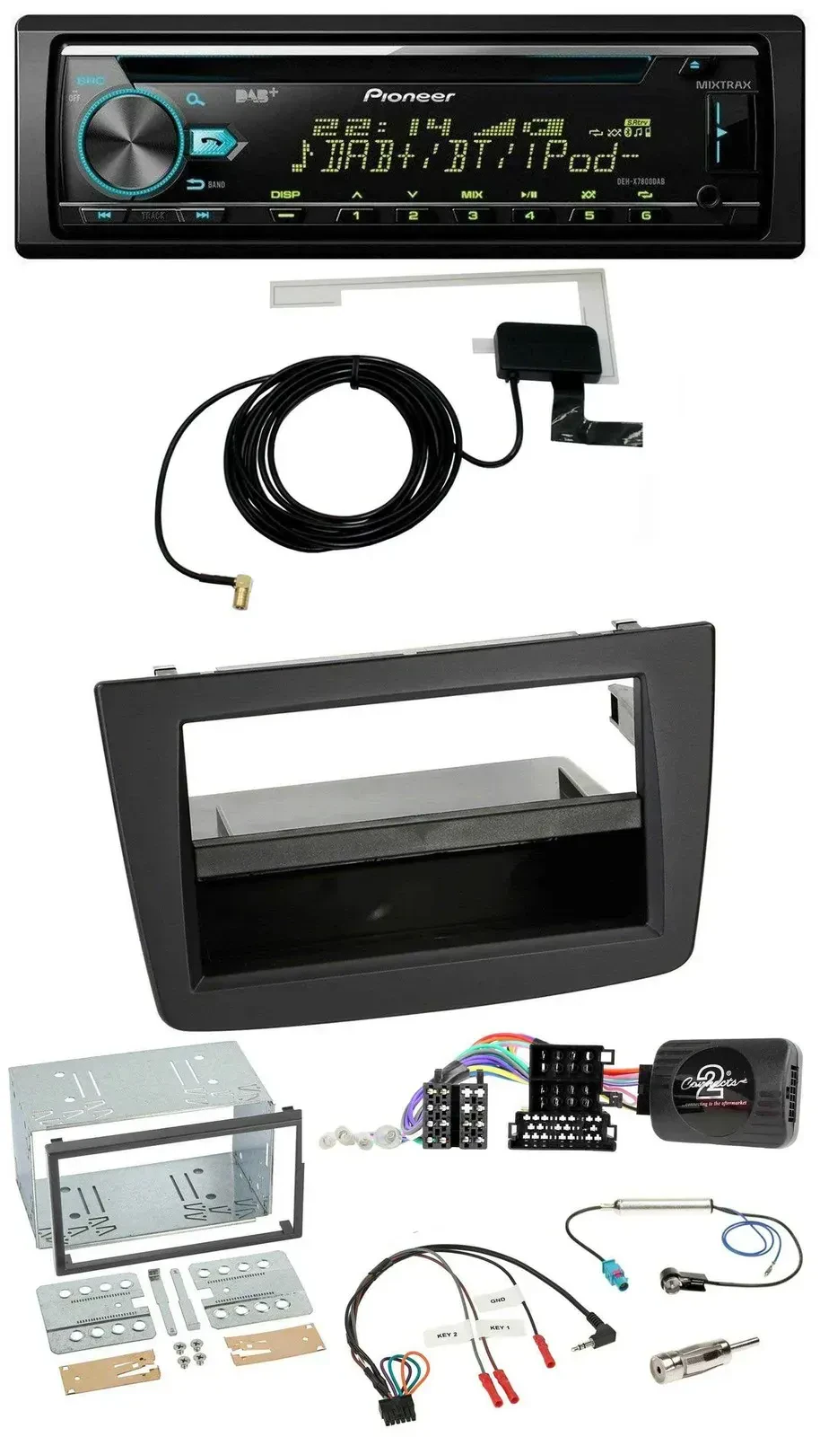 Автомагнитола Pioneer CD/USB/DAB для Alfa Romeo Mito 2008–2014, черная