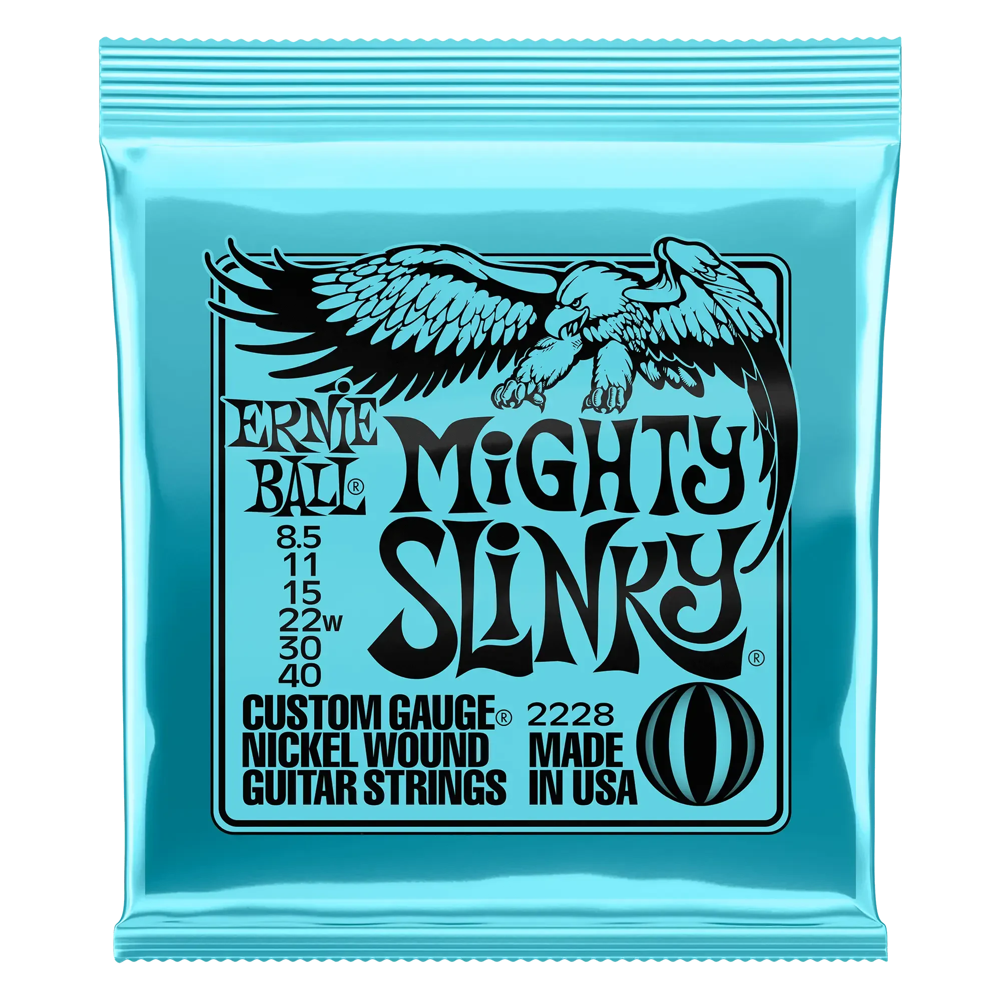Струны для электрогитары Ernie Ball 2228 Nickel Wound Mighty Slinky 8.5-40