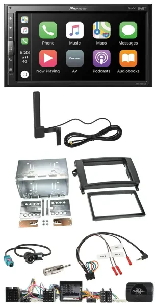 Pioneer USB 2DIN Bluetooth DAB Lenkrad Autoradio für Mercedes Vito Viano W639 Au