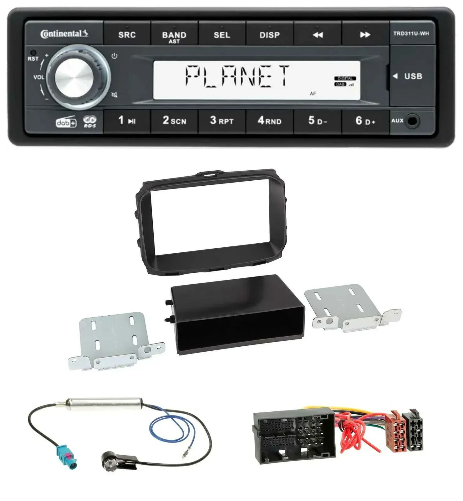 Continental MP3 AUX USB DAB 1DIN Autoradio für Alfa Romeo Giulietta 940 Facelift