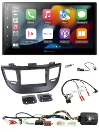 Pioneer DAB Bluetooth 2DIN USB Lenkrad Autoradio für Hyundai Tucson 15-20 schwar