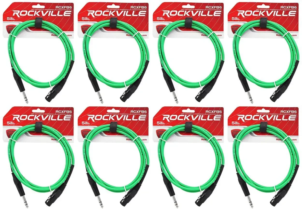 Коммутационный кабель Rockville RCXFB6G Green 1.8 м (8 штук)