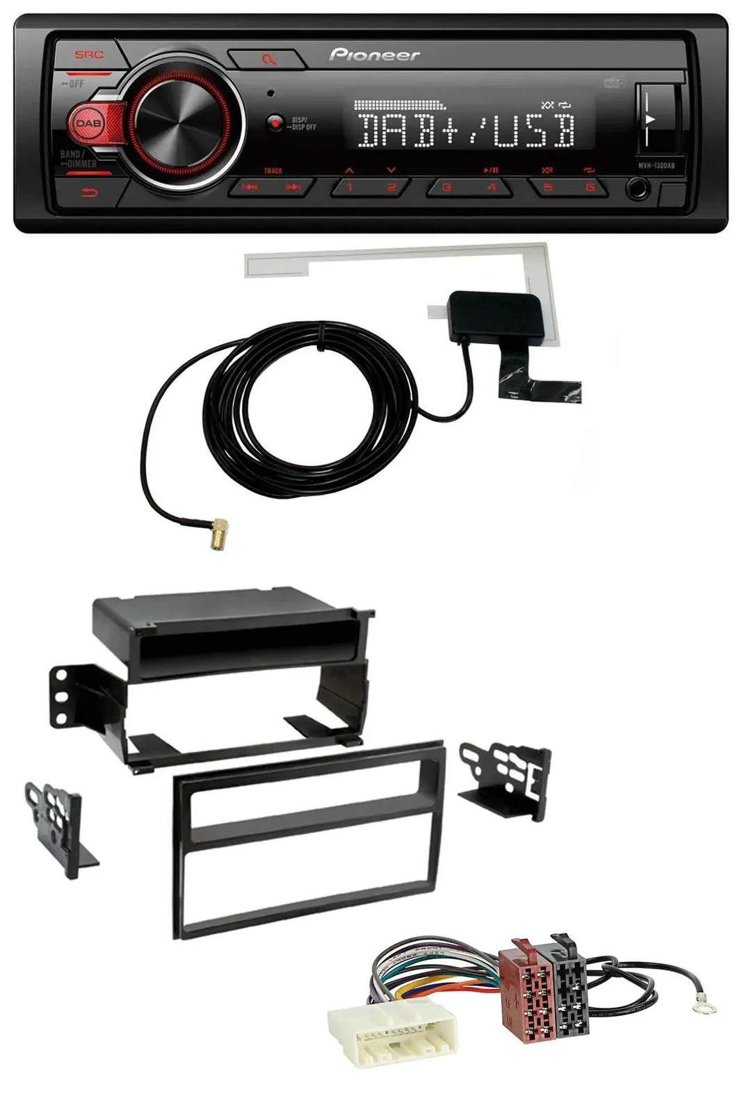 Pioneer 1DIN MP3 DAB USB AUX Autoradio für Nissan Versa / Tiida (ab 2007)