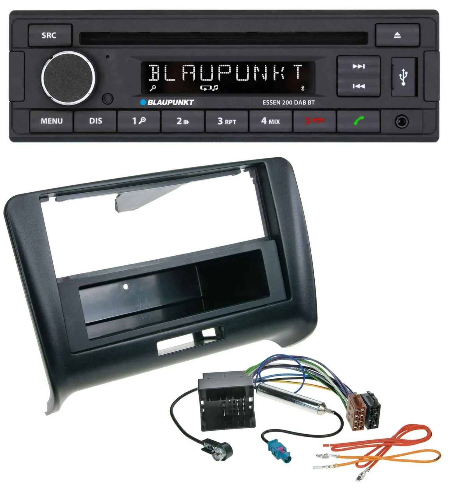 Blaupunkt USB MP3 Bluetooth DAB CD Autoradio für Audi TT (2006-2014) - Quadlock