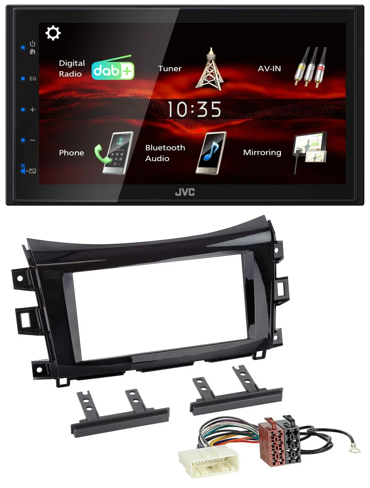 JVC USB Bluetooth MP3 DAB 2DIN Autoradio für Nissan Navara (ab 16)