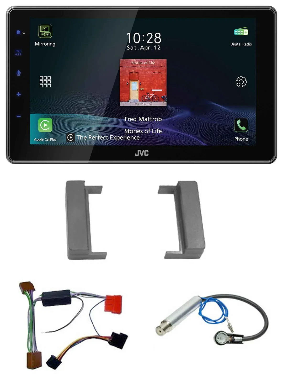 JVC DAB MP3 Bluetooth USB Autoradio für Audi A2 A3 8L A4 B5 TT 99-06 Aktivsystem