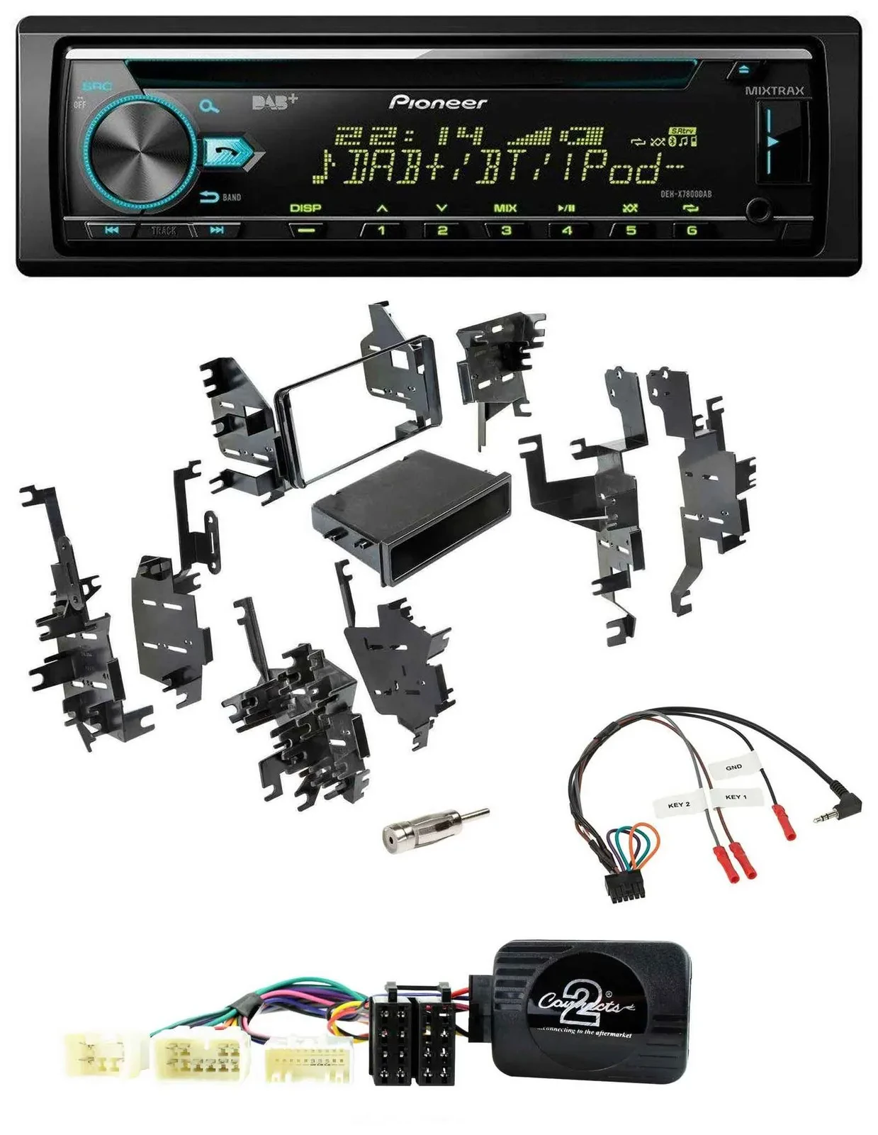 Автомагнитола для Toyota FJ (с 2007) Pioneer CD, USB, Bluetooth, DAB