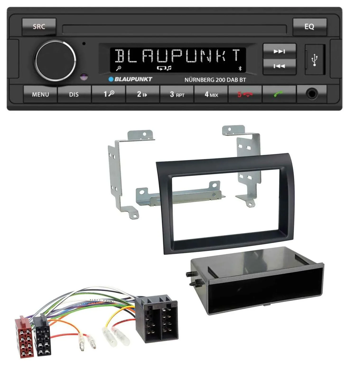 Blaupunkt USB DAB MP3 Bluetooth Autoradio für Fiat Ducato (2006-2010) schwarz