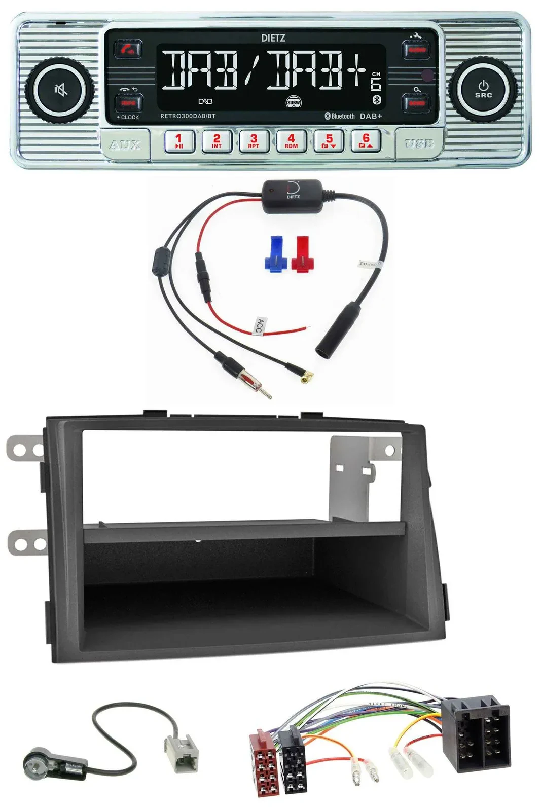 Dietz DAB USB MP3 Bluetooth Autoradio für Kia Sorento II (XM, 2009-2012)