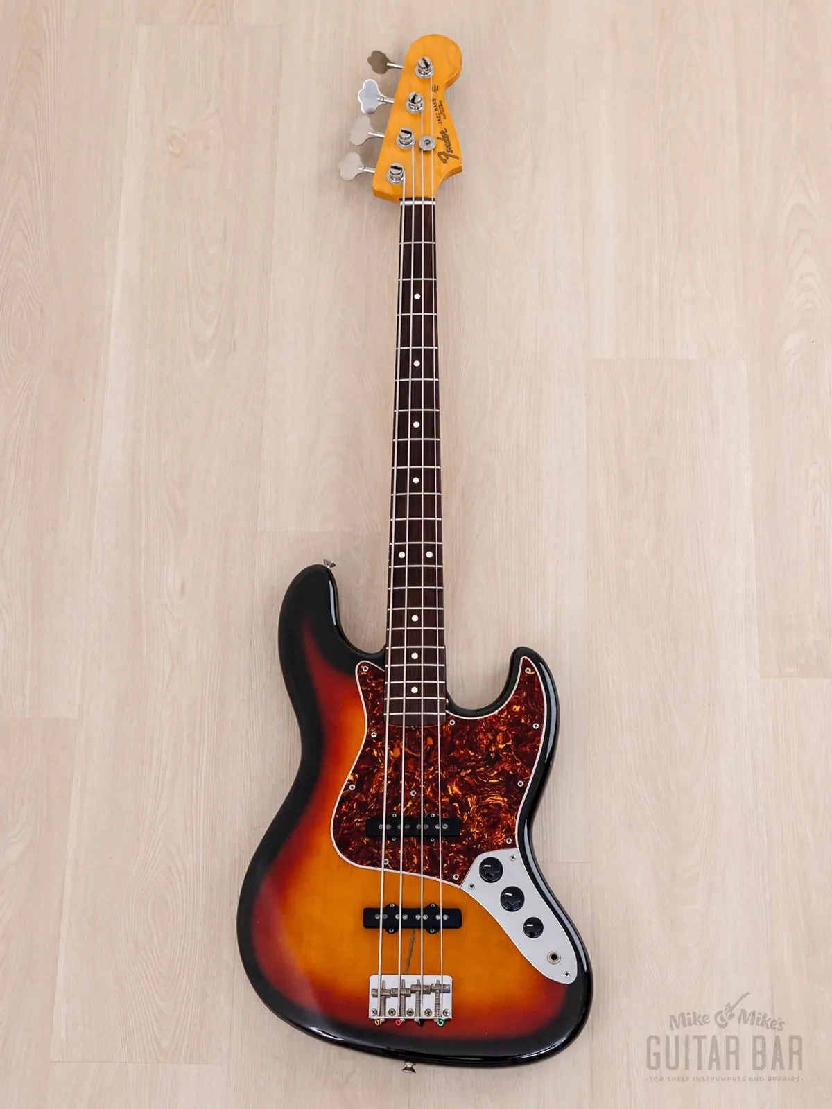 Бас-гитара Fender JV Jazz Bass 1962 Vintage Reissue JB62-75 JJ Sunburst w/gigbag Japan 1983