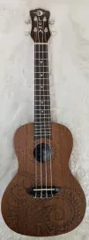 Luna Guitars Luna Model UKE TC MAH Tattoo Mahogany Concert Size Acoustic Ukulele with Gig Bag