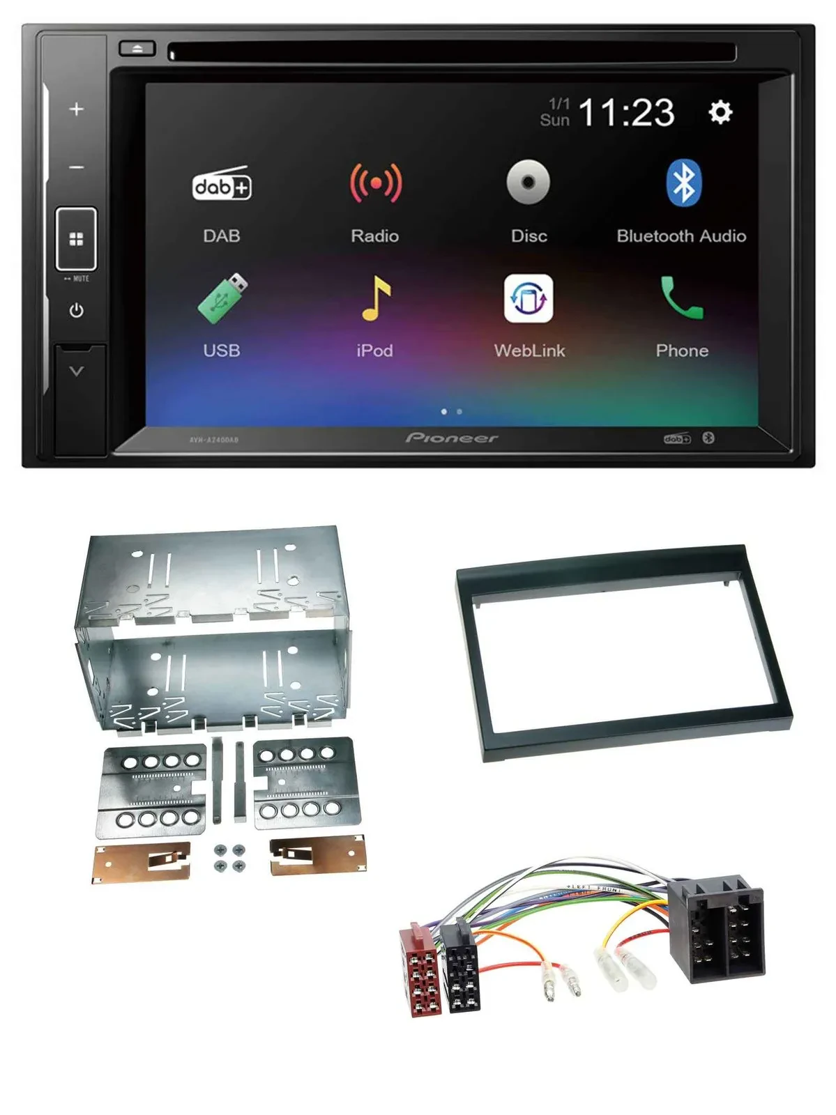 Pioneer Bluetooth MP3 USB 2DIN DAB DVD Autoradio für Porsche Boxster 1996-2004