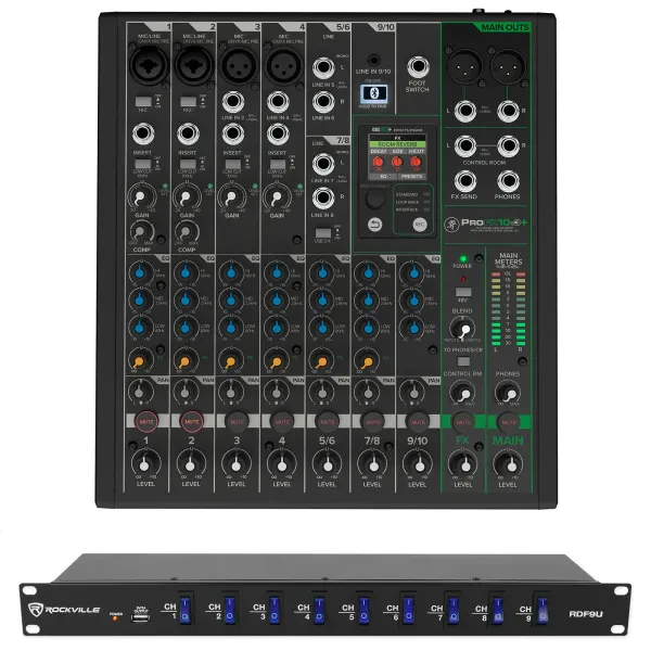 Mackie ProFX10v3+ 10-Channel Pro Effects Mixer w/USB ProFX10 v3 + Power Strip