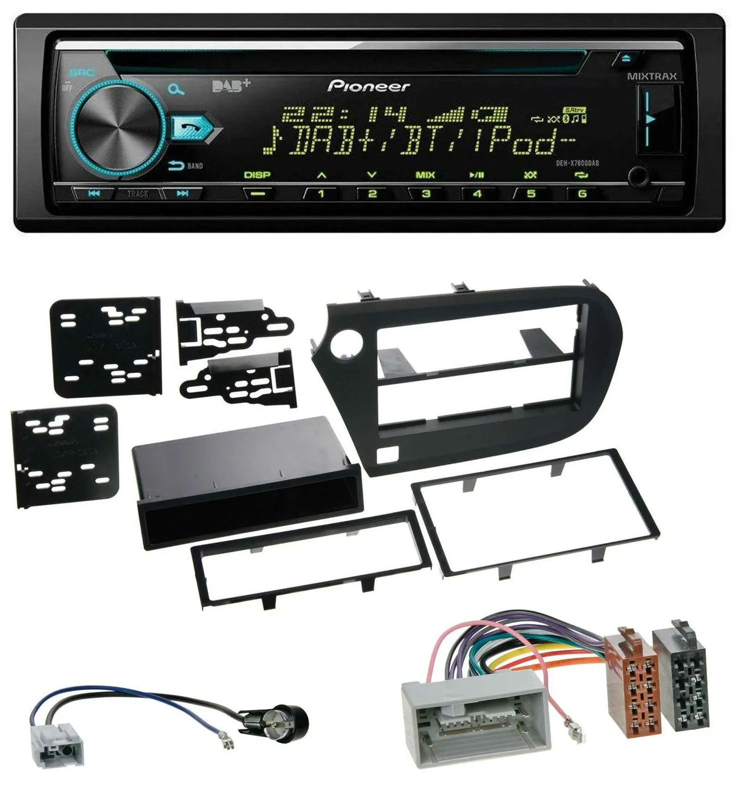 Pioneer DAB MP3 CD USB Bluetooth Autoradio für Honda Insight (ZE2, 2009-2013)
