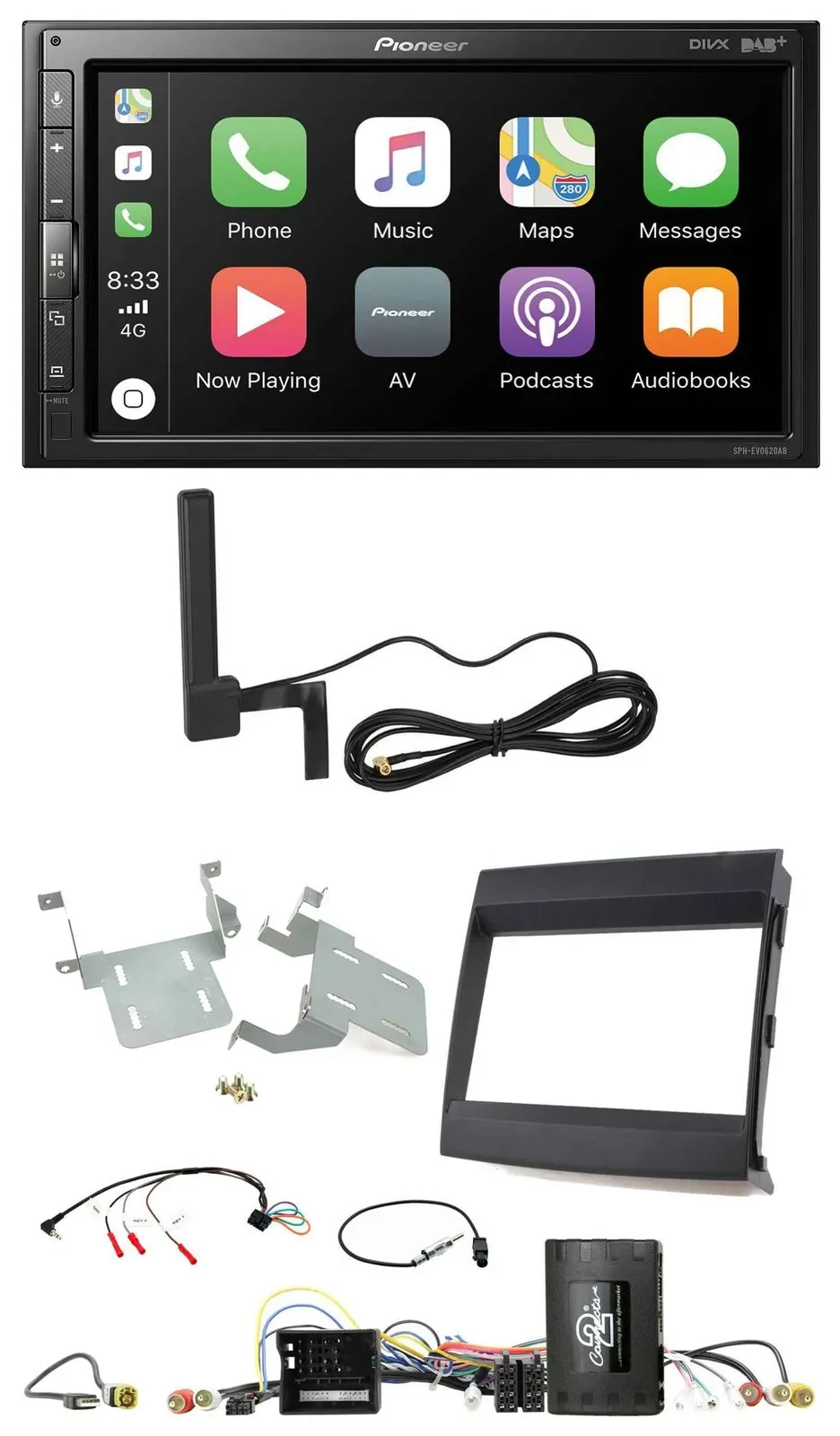 Pioneer USB 2DIN Bluetooth DAB Lenkrad Autoradio für Porsche Cayenne 11-16 Infoa