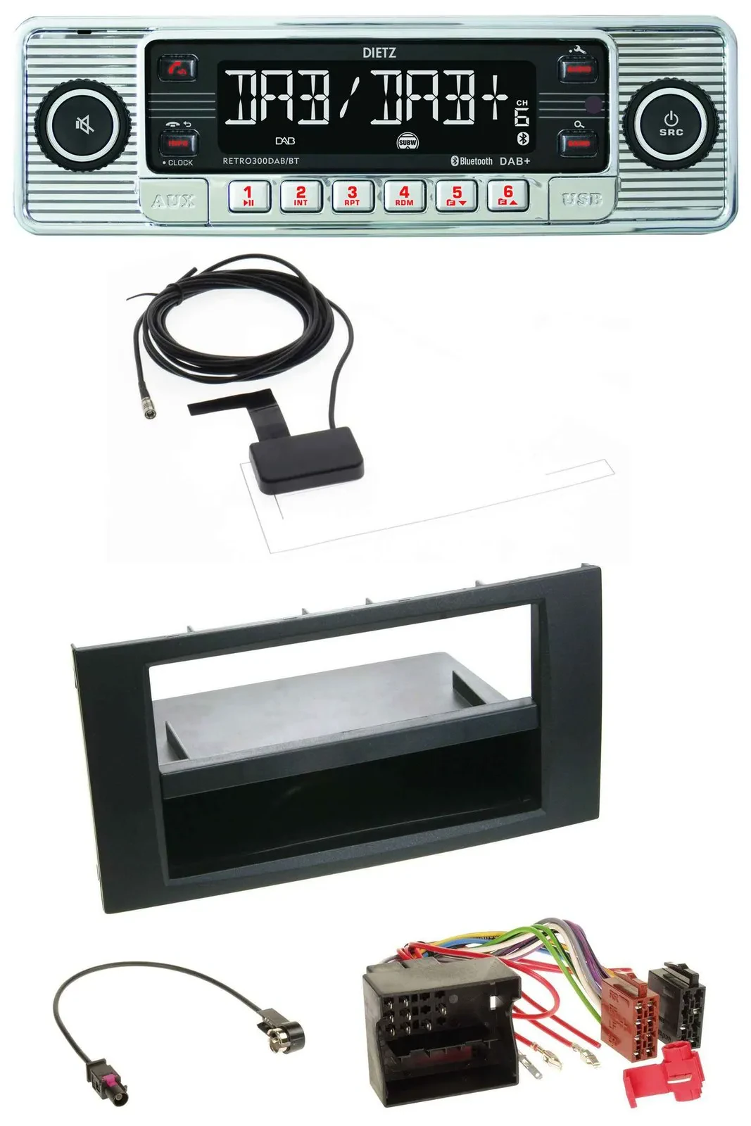 Автомагнитола Dietz Bluetooth USB MP3 DAB для Ford Focus/C-Max/S-Max/Galaxy (2003–2007)