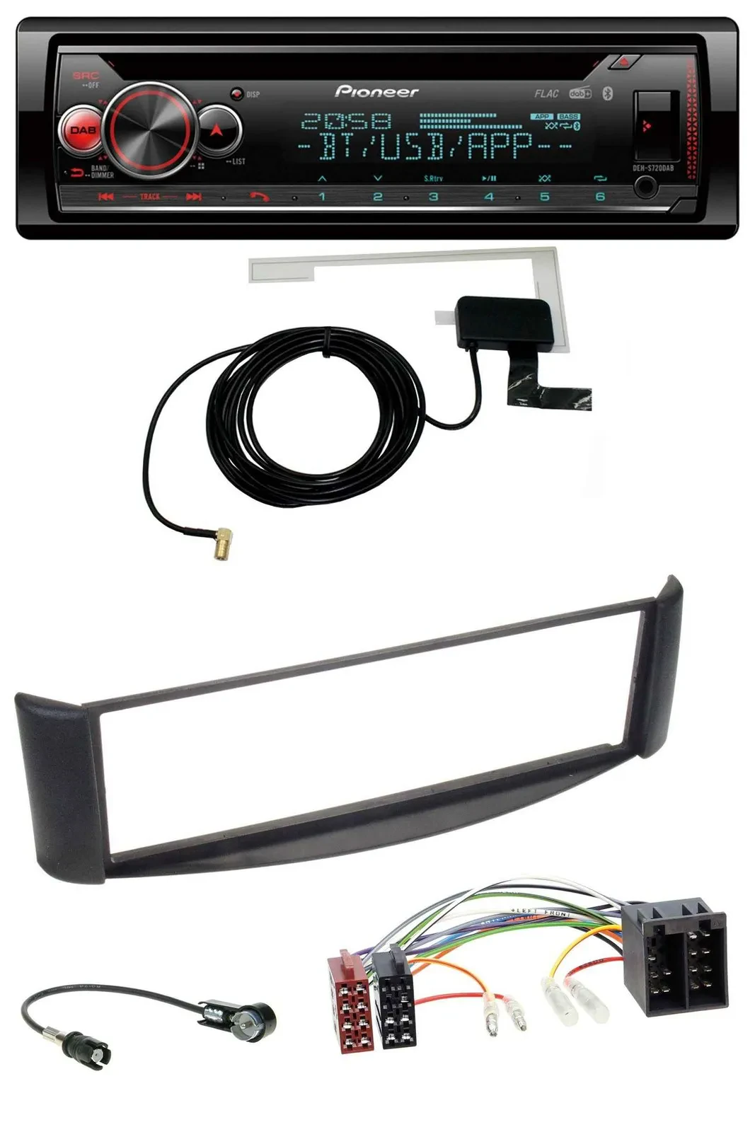Pioneer DAB CD MP3 USB Bluetooth Autoradio für Smart ForTwo (1998-2007)